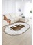 Dijital Kaymaz Yıkanabilir Modern Desen Oval Yolluk Mutfak Salon Halısı, N-O-MODERN-101-KAHVE, 2