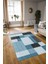 Dijital Baskılı Kaymaz Yıkanabilir Modern Desen Yolluk Mutfak Salon Halısı, N-Modern-77-Mavi, 3