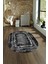 Dijital Kaymaz Yıkanabilir Modern Desen Oval Yolluk Mutfak Salon Halısı, N-O-Modern-37-Antrasit, 4