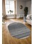 Dijital Kaymaz Yıkanabilir Modern Desen Oval Yolluk Mutfak Salon Halısı, N-O-Modern-17-Gri, 3