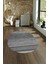 Dijital Kaymaz Yıkanabilir Modern Desen Oval Yolluk Mutfak Salon Halısı, N-O-Modern-17-Gri, 4