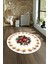 Dijital Kaymaz Taban Yıkanabilir Modern Desen Yuvarlak Mutfak Salon Halısı, N-Y-Modern-20-Krem, 4