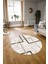 Dijital Kaymaz Taban Yıkanabilir Modern Desen Yuvarlak Mutfak Salon Halısı, N-Y-Modern-80-Kahve, 3