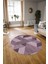Dijital Kaymaz Taban Yıkanabilir Modern Desen Yuvarlak Mutfak Salon Halısı, N-Y-Modern-96-Pembe, 3
