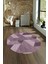 Dijital Kaymaz Taban Yıkanabilir Modern Desen Yuvarlak Mutfak Salon Halısı, N-Y-Modern-96-Pembe, 4