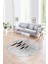 Dijital Kaymaz Taban Yıkanabilir Modern Desen Yuvarlak Mutfak Salon Halısı, N-Y-MODERN-112-GRİ, 1