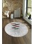 Dijital Kaymaz Taban Yıkanabilir Modern Desen Yuvarlak Mutfak Salon Halısı, N-Y-MODERN-112-GRİ, 4