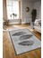 Dijital Baskılı Kaymaz Yıkanabilir Modern Desen Yolluk Mutfak Salon Halısı, N-Modern-41-Gri, 3