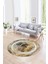 Dijital Kaymaz Taban Yıkanabilir Modern Desen Yuvarlak Mutfak Salon Halısı, N-Y-Modern-46-Gold, 1