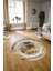 Dijital Kaymaz Taban Yıkanabilir Modern Desen Yuvarlak Mutfak Salon Halısı, N-Y-Modern-46-Gold, 3