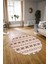 Dijital Kaymaz Taban Yıkanabilir Modern Desen Yuvarlak Mutfak Salon Halısı, N-Y-Modern-64-Bordo, 3
