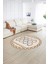 Dijital Kaymaz Taban Yıkanabilir Modern Desen Yuvarlak Mutfak Salon Halısı, N-Y-Modern-81-Kahve, 2