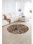 Dijital Kaymaz Taban Yıkanabilir Modern Desen Yuvarlak Mutfak Salon Halısı, N-Y-MODERN-100-KAHVE, 2