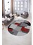 Dijital Kaymaz Yıkanabilir Modern Desen Oval Yolluk Mutfak Salon Halısı, N-O-Modern-47-Bordo, 5