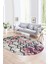 Dijital Kaymaz Yıkanabilir Modern Desen Oval Yolluk Mutfak Salon Halısı, N-O-Modern-03-Renkli, 1