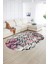 Dijital Kaymaz Yıkanabilir Modern Desen Oval Yolluk Mutfak Salon Halısı, N-O-Modern-03-Renkli, 2