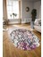 Dijital Kaymaz Yıkanabilir Modern Desen Oval Yolluk Mutfak Salon Halısı, N-O-Modern-03-Renkli, 3