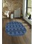 Dijital Kaymaz Yıkanabilir Modern Desen Oval Yolluk Mutfak Salon Halısı, N-O-Modern-87-Mavi, 4