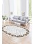 Dijital Kaymaz Yıkanabilir Modern Desen Oval Yolluk Mutfak Salon Halısı, N-O-Modern-49-Kahve, 1