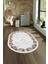 Dijital Kaymaz Yıkanabilir Modern Desen Oval Yolluk Mutfak Salon Halısı, N-O-Modern-49-Kahve, 4