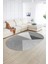 Dijital Kaymaz Yıkanabilir Modern Desen Oval Yolluk Mutfak Salon Halısı, N-O-Modern-38-Gri, 2