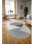 Dijital Kaymaz Yıkanabilir Modern Desen Oval Yolluk Mutfak Salon Halısı, N-O-Modern-38-Gri, 3