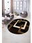 Dijital Kaymaz Yıkanabilir Modern Desen Oval Yolluk Mutfak Salon Halısı, N-O-Modern-40-Kahve, 5