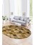 Dijital Kaymaz Yıkanabilir Modern Desen Oval Yolluk Mutfak Salon Halısı, N-O-Modern-31-Kahve, 1