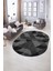 Dijital Kaymaz Yıkanabilir Modern Desen Oval Yolluk Mutfak Salon Halısı, N-O-Modern-96-Antrasit, 5