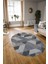 Dijital Kaymaz Yıkanabilir Modern Desen Oval Yolluk Mutfak Salon Halısı, N-O-Modern-96-Mavi, 3