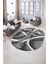 Dijital Kaymaz Yıkanabilir Modern Desen Oval Yolluk Mutfak Salon Halısı, N-O-Modern-97-Gri, 5