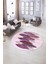 Dijital Kaymaz Taban Yıkanabilir Modern Desen Yuvarlak Mutfak Salon Halısı, N-Y-Modern-08-Mor, 5