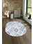 Dijital Kaymaz Yıkanabilir Modern Desen Oval Yolluk Mutfak Salon Halısı, N-O-Modern-66-Mavi, 4