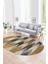 Dijital Kaymaz Yıkanabilir Modern Desen Oval Yolluk Mutfak Salon Halısı, N-O-MODERN-104-KAHVE, 1