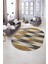 Dijital Kaymaz Yıkanabilir Modern Desen Oval Yolluk Mutfak Salon Halısı, N-O-MODERN-104-KAHVE, 5