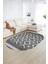 Dijital Kaymaz Yıkanabilir Modern Desen Oval Yolluk Mutfak Salon Halısı, N-O-Modern-69-Gri, 2
