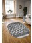 Dijital Kaymaz Yıkanabilir Modern Desen Oval Yolluk Mutfak Salon Halısı, N-O-Modern-69-Gri, 3