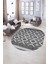 Dijital Kaymaz Yıkanabilir Modern Desen Oval Yolluk Mutfak Salon Halısı, N-O-Modern-69-Gri, 5