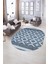 Dijital Kaymaz Yıkanabilir Modern Desen Oval Yolluk Mutfak Salon Halısı, N-O-Modern-69-Mavi, 5
