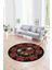 Dijital Kaymaz Taban Yıkanabilir Modern Desen Yuvarlak Mutfak Salon Halısı, N-Y-Modern-21-Antrasit, 1