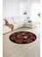 Dijital Kaymaz Taban Yıkanabilir Modern Desen Yuvarlak Mutfak Salon Halısı, N-Y-Modern-21-Antrasit, 2