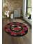 Dijital Kaymaz Taban Yıkanabilir Modern Desen Yuvarlak Mutfak Salon Halısı, N-Y-Modern-21-Antrasit, 4