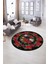 Dijital Kaymaz Taban Yıkanabilir Modern Desen Yuvarlak Mutfak Salon Halısı, N-Y-Modern-21-Antrasit, 5