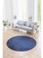 Dijital Kaymaz Taban Yıkanabilir Modern Desen Yuvarlak Mutfak Salon Halısı, N-Y-MODERN-111-MAVİ, 1