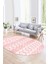 Dijital Kaymaz Yıkanabilir Modern Desen Oval Yolluk Mutfak Salon Halısı, N-O-Modern-56-Pembe, 1