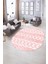 Dijital Kaymaz Yıkanabilir Modern Desen Oval Yolluk Mutfak Salon Halısı, N-O-Modern-56-Pembe, 5