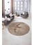 Dijital Kaymaz Taban Yıkanabilir Modern Desen Yuvarlak Mutfak Salon Halısı, N-Y-MODERN-115-KAHVE, 5