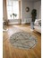 Dijital Kaymaz Taban Yıkanabilir Modern Desen Yuvarlak Mutfak Salon Halısı, N-Y-MODERN-117-VİZON, 3