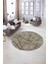Dijital Kaymaz Taban Yıkanabilir Modern Desen Yuvarlak Mutfak Salon Halısı, N-Y-MODERN-117-VİZON, 5