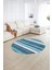 Dijital Kaymaz Taban Yıkanabilir Modern Desen Yuvarlak Mutfak Salon Halısı, N-Y-Modern-25-Mavi, 2